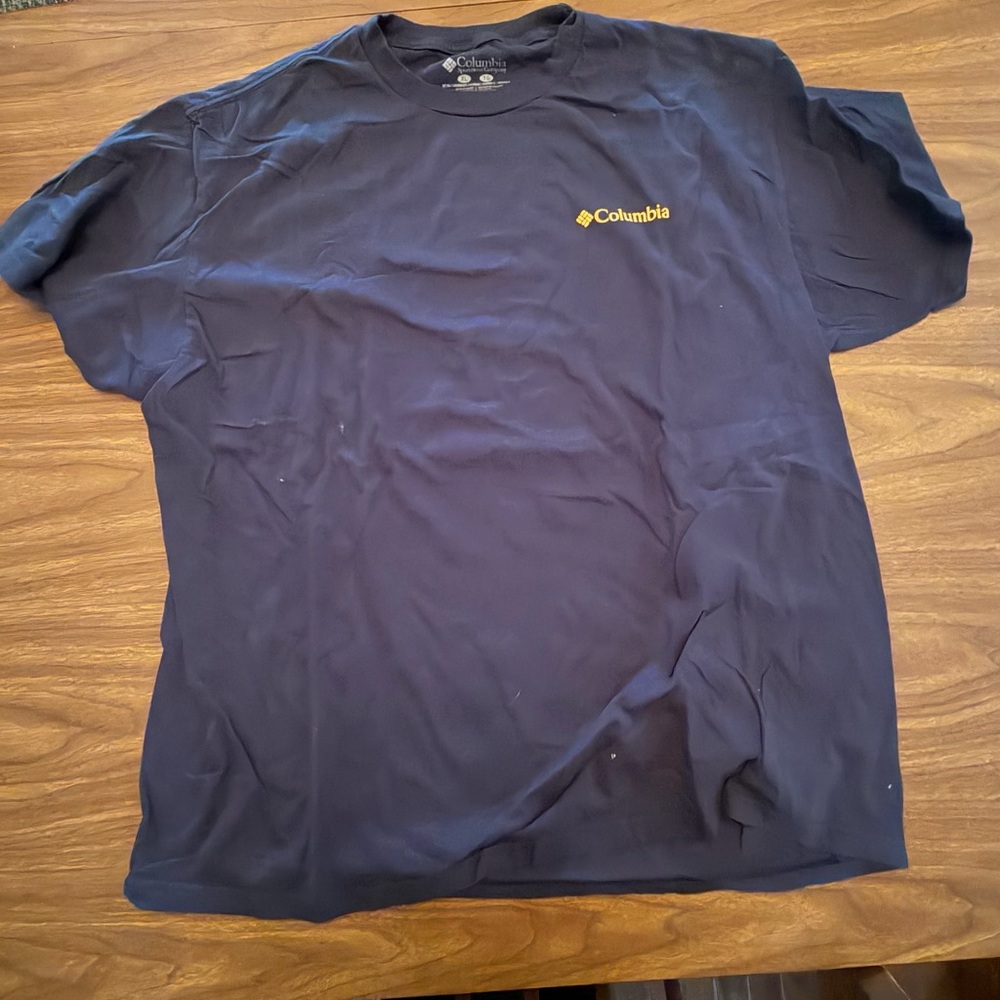 Columbia Men's Navy Blue Tee with Gold Logo